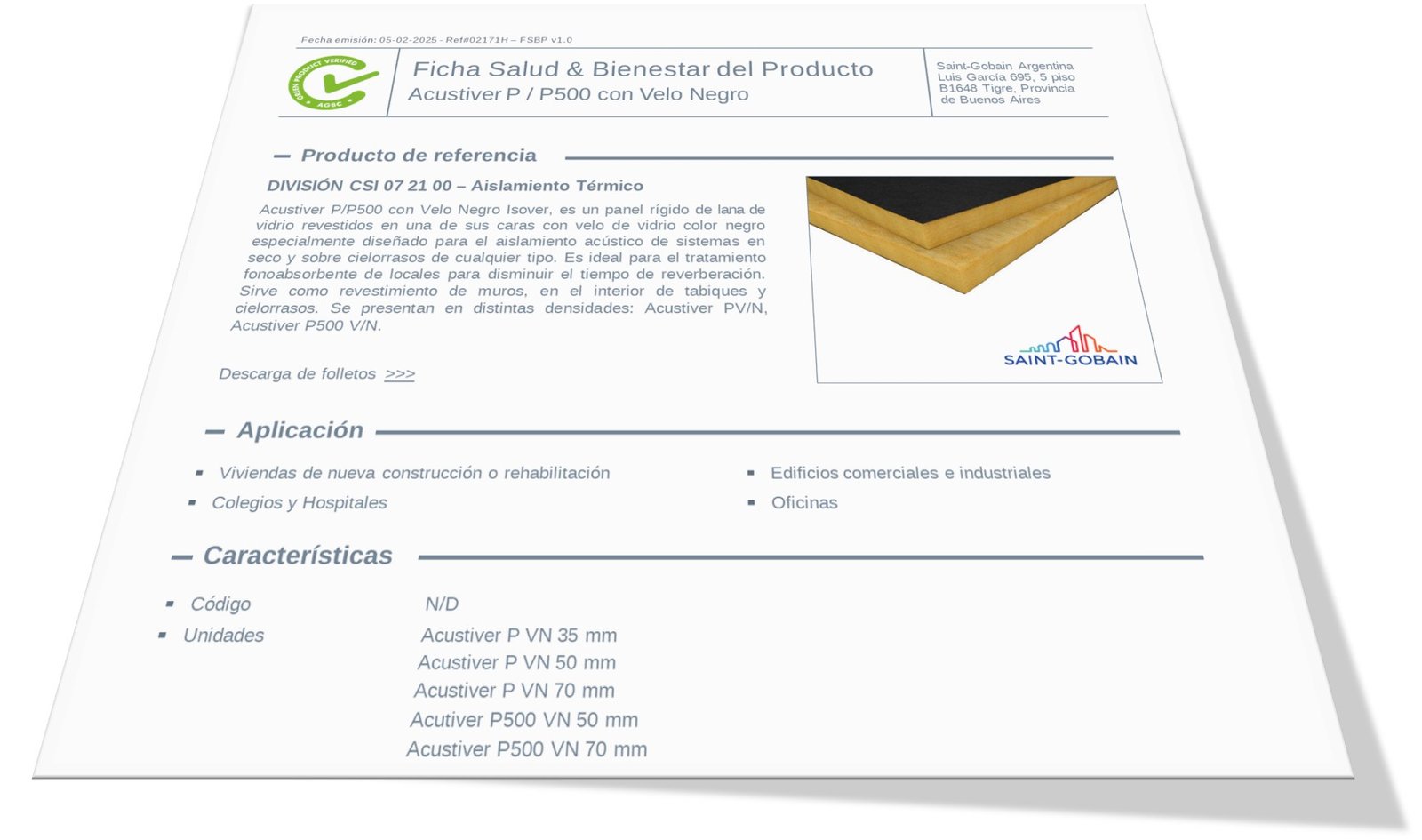 Verificación de materiales